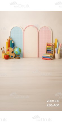 Tło fotograficzne „Pastelowa Klasa z Trzema Łukami” | 4257